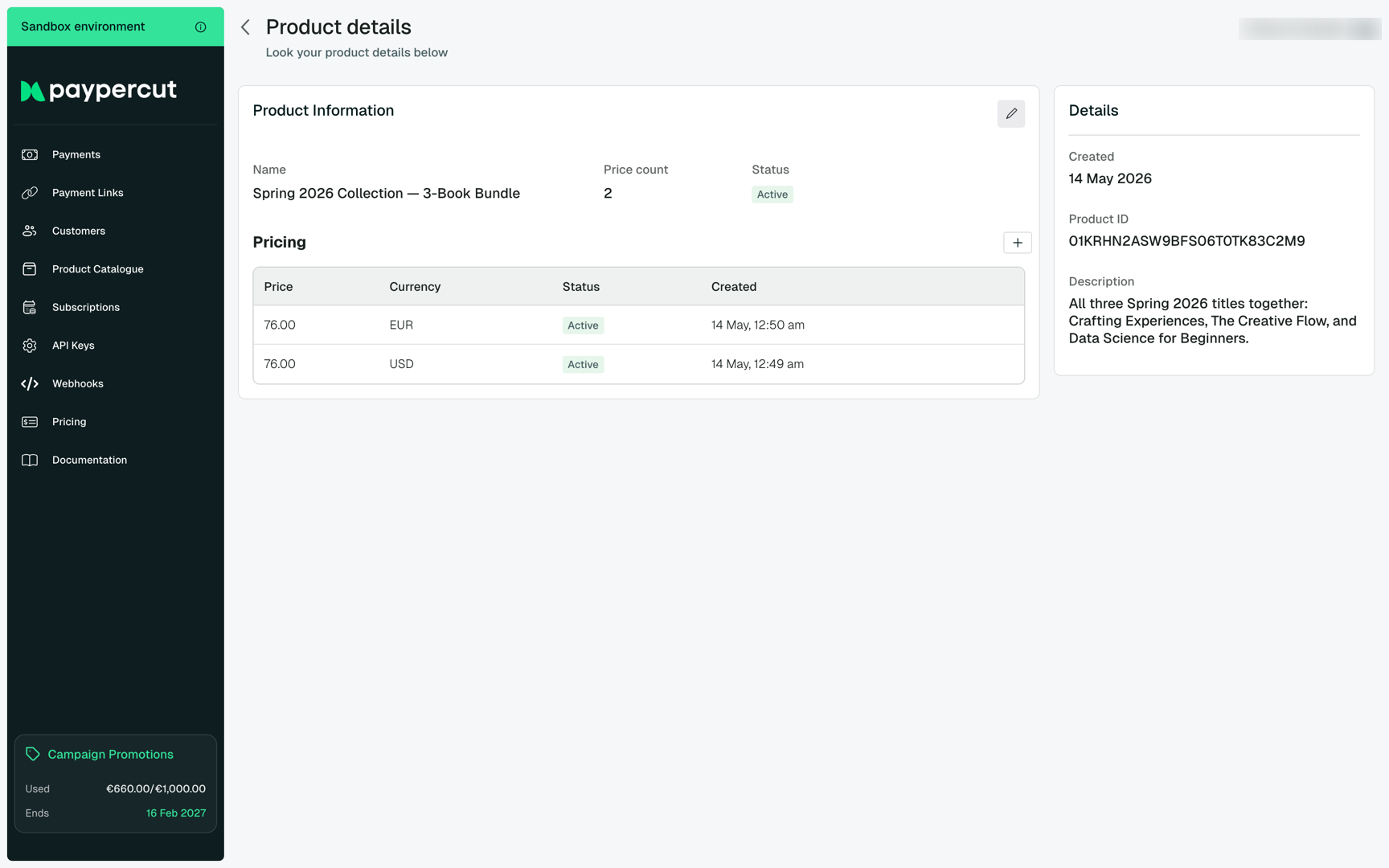 Product detail