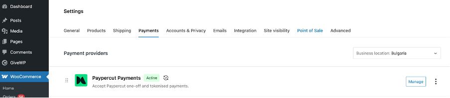 Manage plugin settings